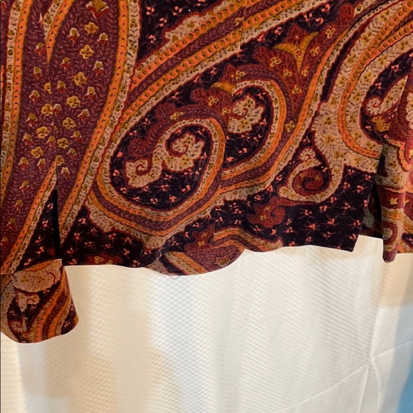 View collection 12 velvet print jacket tans euc - Picture 10 of 11